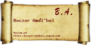 Boczor Amábel névjegykártya